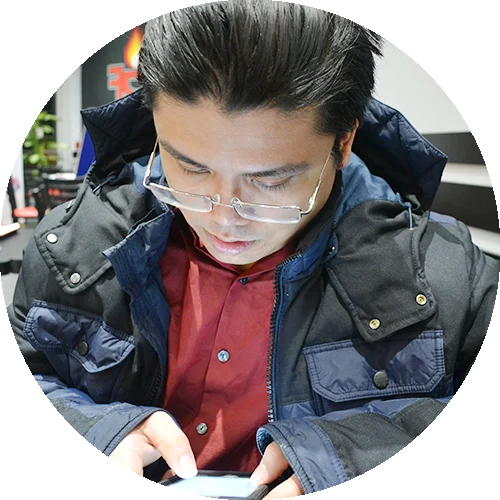 Woman working with a financial managing application on a tablet Woman working with a financial managing application on a tablet